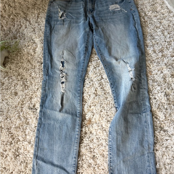 U.S. Polo Assn. Light Blue Boyfriend Distressed Jeans - Picture 3 of 8